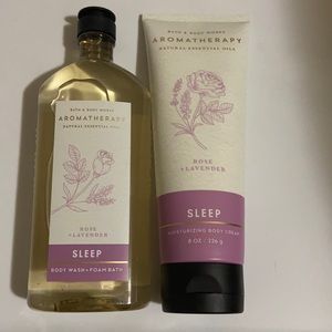 Aromatherapy rose lavender bath and body